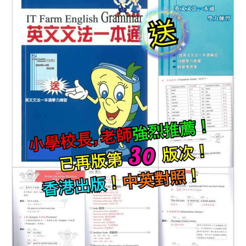 英文文法一本通it Farm English Grammar 連練習約共300 頁