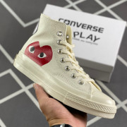 日本版CDG PLAY愛心眼睛 x CONVERSE 1970s聯乘限量版高筒白色帆布鞋波鞋