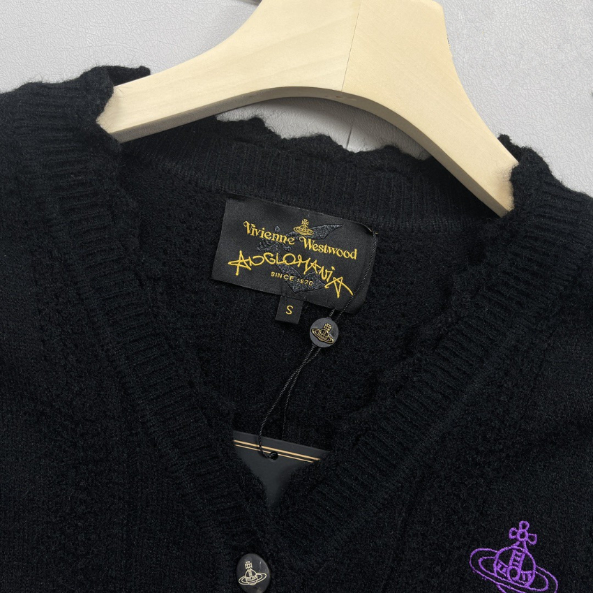 日本??限定秋冬大人氣Vivienne Westwood復古刺繡LOGO針織衫