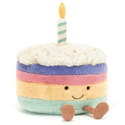 英國 JELLYCAT LONDON Amuseable Rainbow Birthday Cake彩虹蛋糕造型毛絨公仔