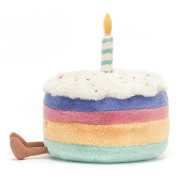 英國 JELLYCAT LONDON Amuseable Rainbow Birthday Cake彩虹蛋糕造型毛絨公仔