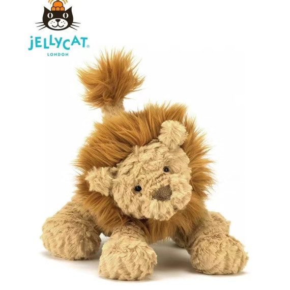 英國 JELLYCAT LONDON Fuddlewuddle Lion波浪毛小獅子卡通造型毛絨公仔