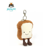 英國JELLYCAT LONDON Amuseable Toast Bag Charm多士卡通造型毛絨公仔掛飾19cm