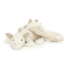 英國JELLYCAT LONDON 白色雪龍卡通造型毛絨公仔26cm