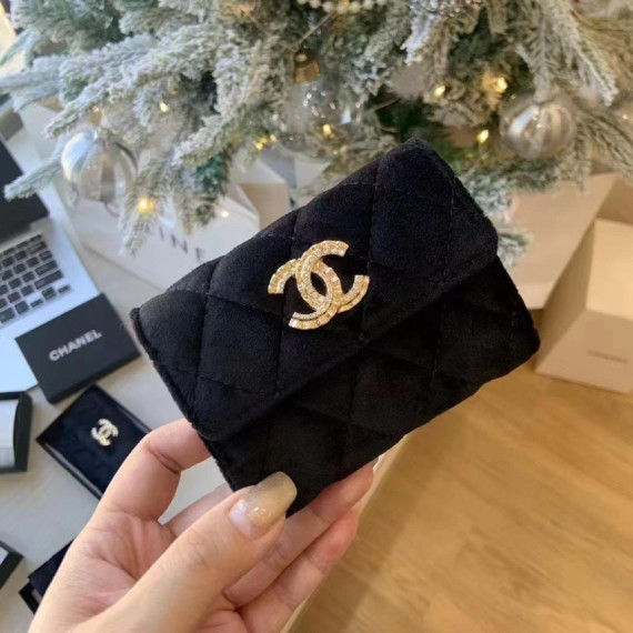 CHANEL VVIP獨家聖誕禮品絲絨卡片套(有盒)